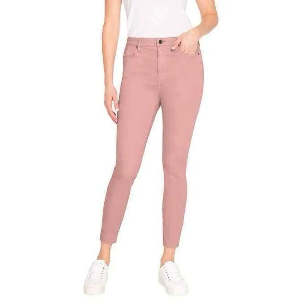 Buffalo David Bitton Aubrey Mid-rise Stretch Super Soft Ankle Grazer Jeans Pink